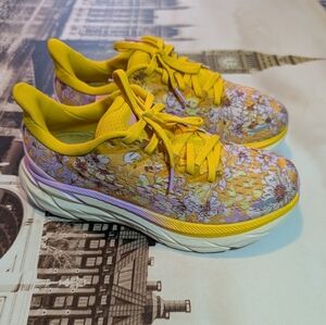 Hoka Free People Movement X Clifton 8 Floral Trail Running Shoes Women Size 6.5